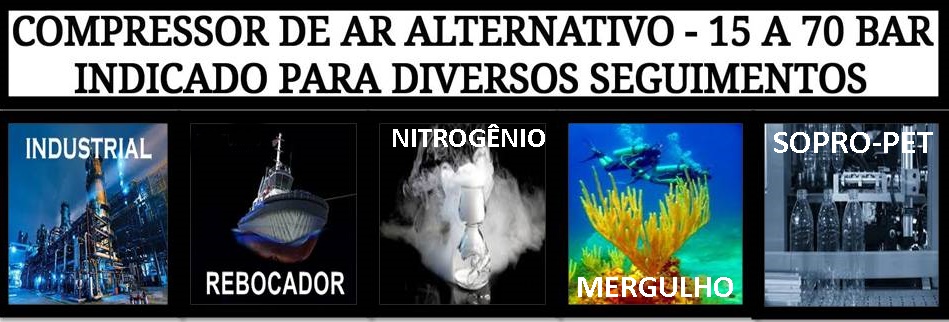 Compressor de ar alternativo 15 a 70 bar indicado para diversos segmentos